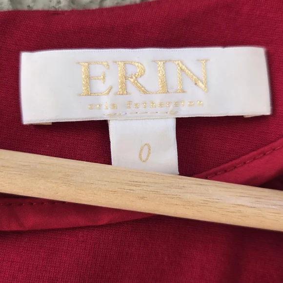 Erin Fetherston Red Black Lace Detail Sheath Dress - Picture 7 of 11